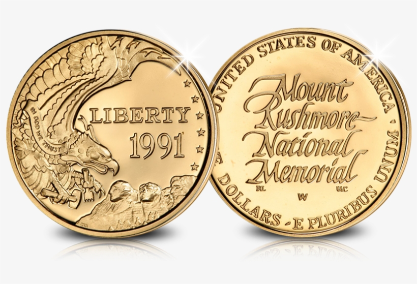 Pièce D'or Officielle De 5$ Mount Rushmore De Qualité - Mount Rushmore National Memorial, transparent png