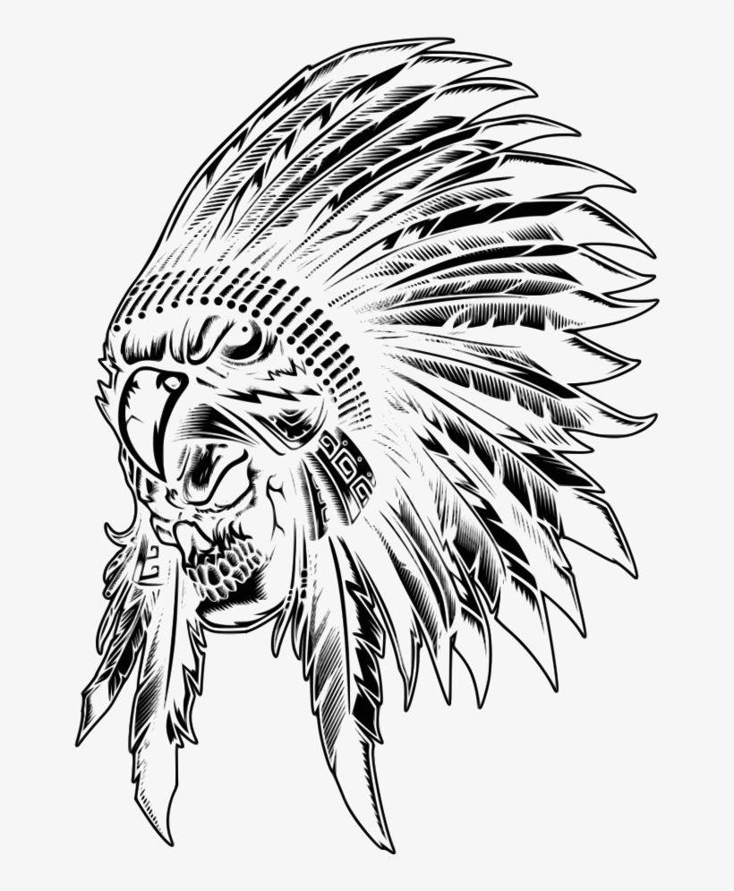 Skull, Indian, Aborigen - Cherokee Head Png, transparent png