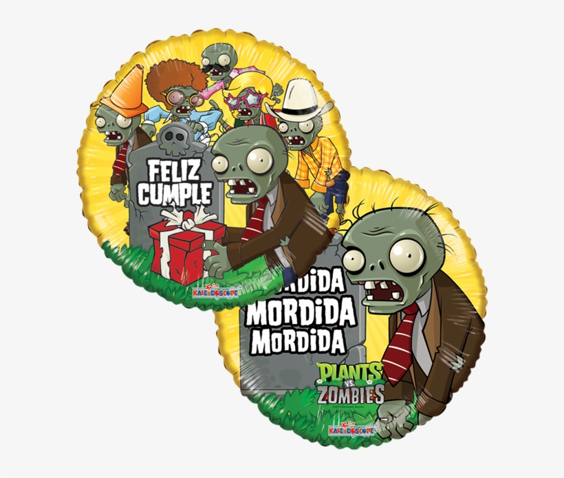 Plantas Vs Zombies Globo Metalico 18 Feliz Cumple - Plants Vs Zombies, transparent png