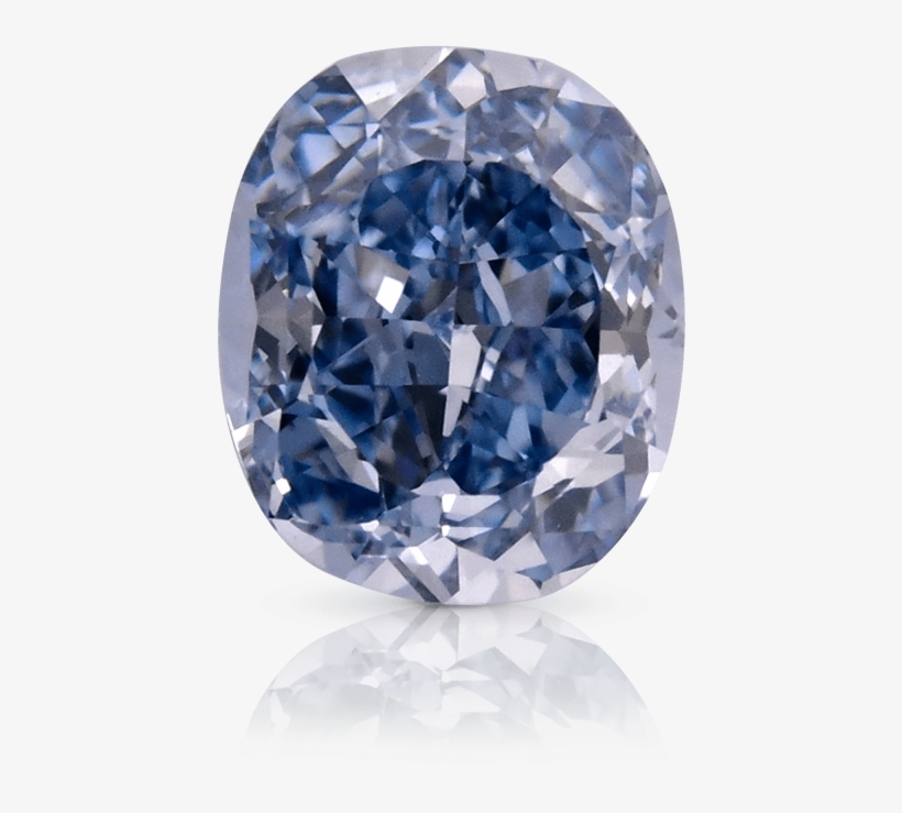 62 Carat, Fancy Vivid Blue Diamond, Cushion Shape, - Diamond, transparent png