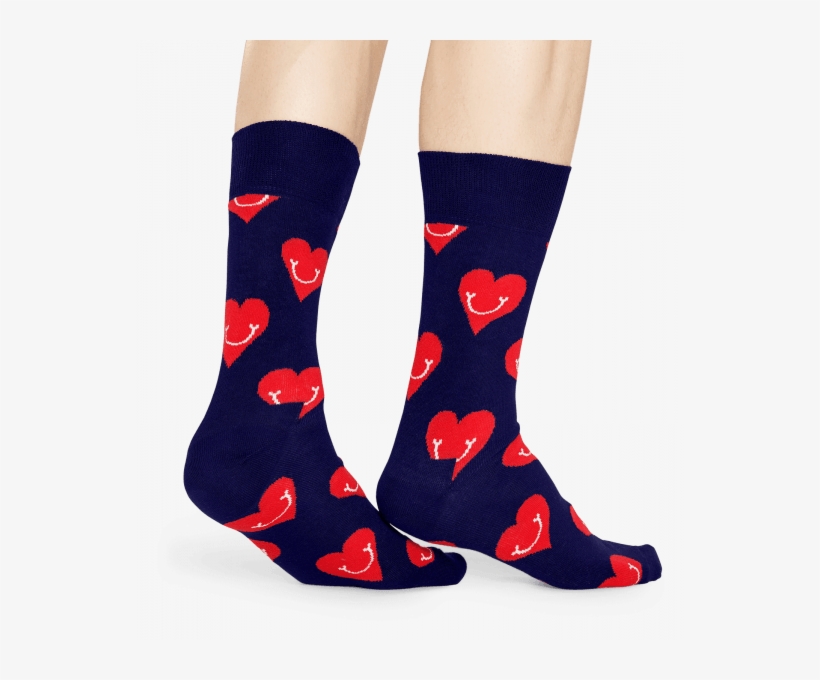 Smiley Heart Sock - Sock, transparent png