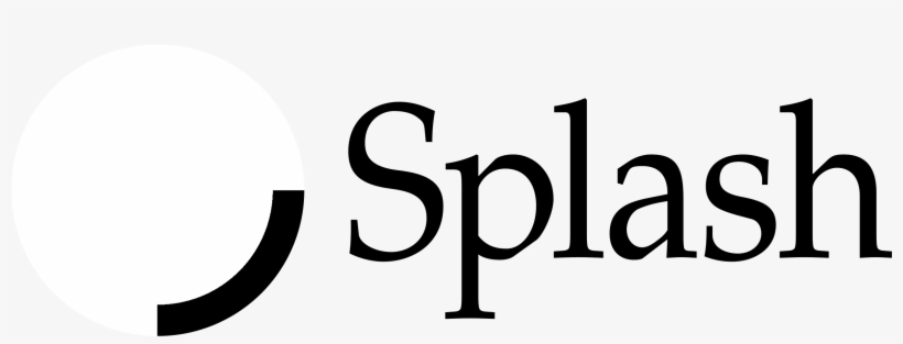 Splash Logo Black And White - Splash, transparent png