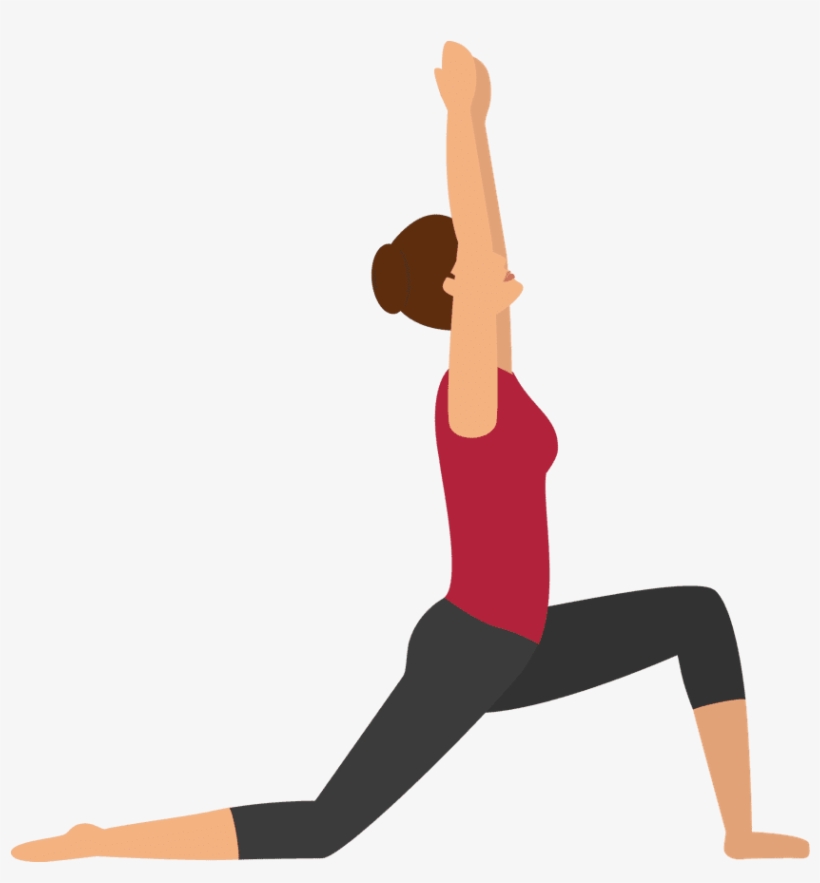 Low Lunge With Back Bend Pose - Stretching, transparent png
