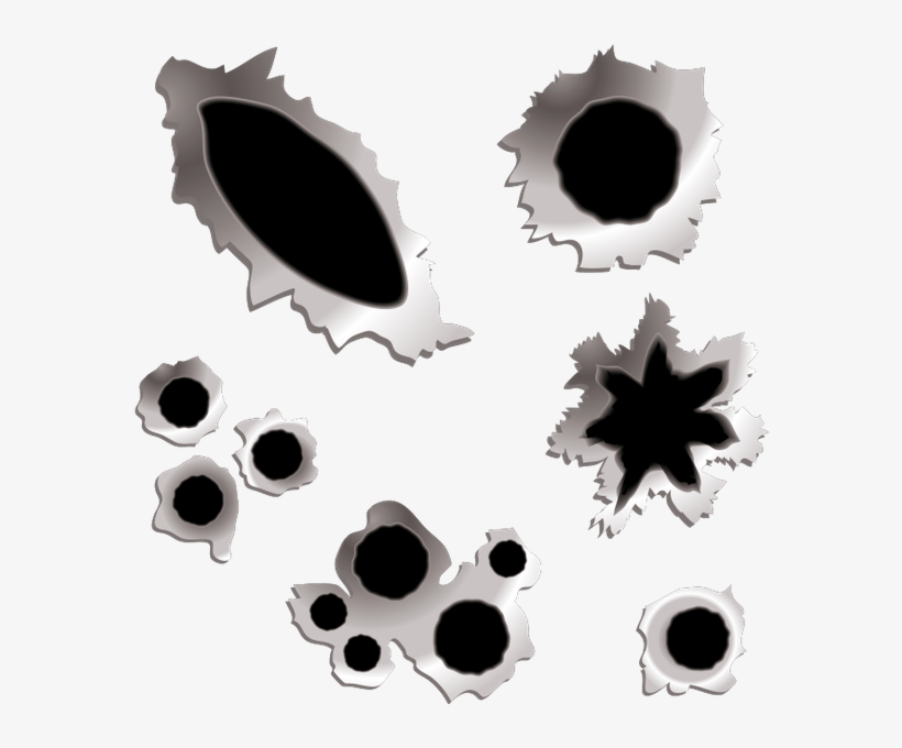 Следы От Пуль, Пулевое Отверстие, Дырка От Пули - Bullet Hole Clip Art, transparent png