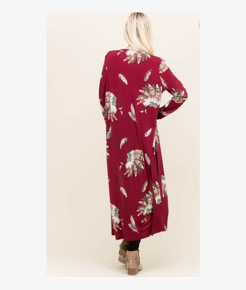 Burgundy Headdress Duster - Nightgown, transparent png