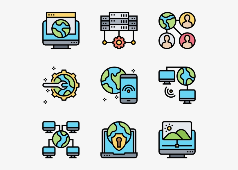 Network Sharing, transparent png