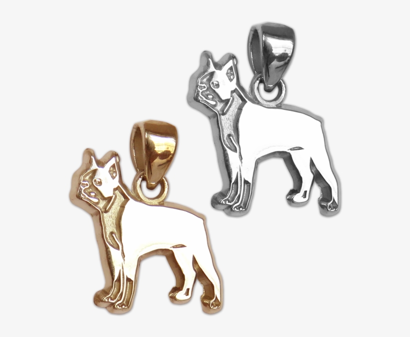 Boston Terrier Charm Or Pendant In Sterling Silver - Boxer, transparent png
