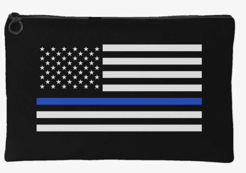 Thin Blue Line American Flag Accessory Pouch - Thin Blue Line, transparent png