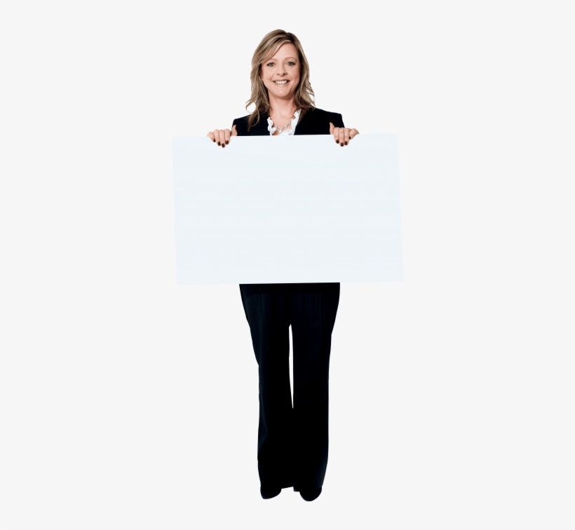 Free Png Download Girl Holding Banner Png Images Background - Woman Smiling White Background, transparent png