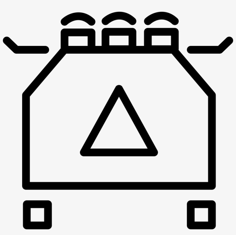 Container Outline With Arrowhead Pointing Upward Comments - Icon, transparent png