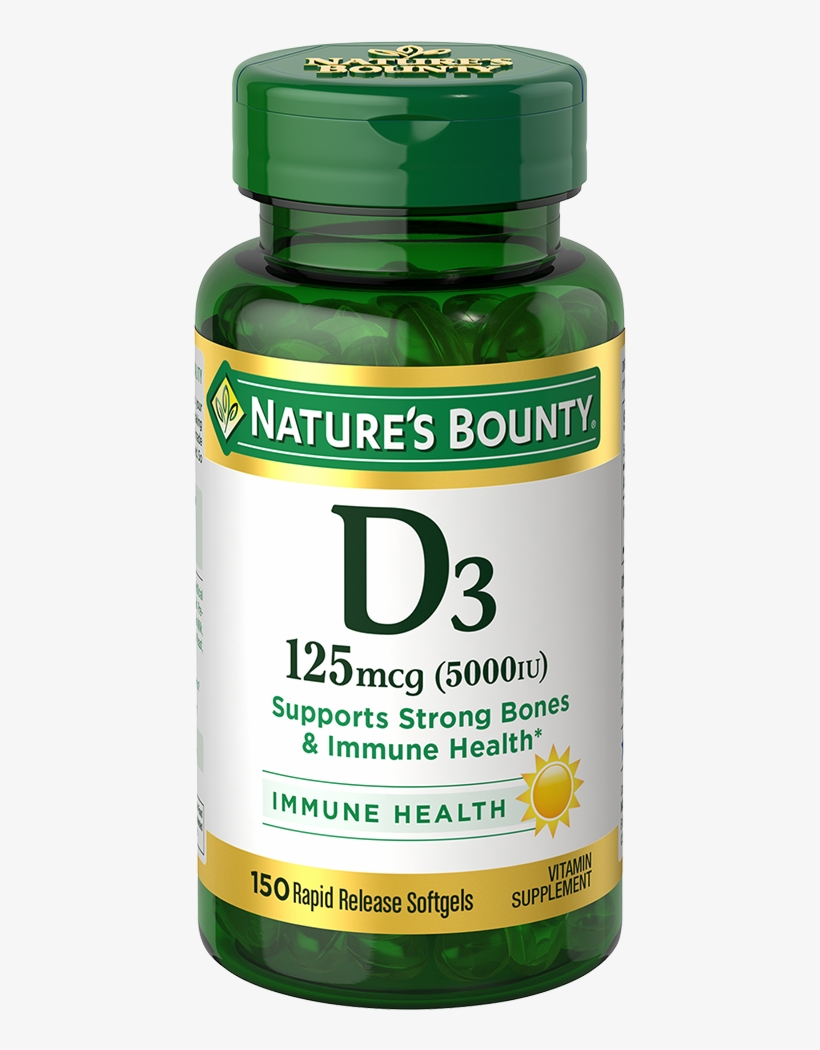 125 Mcg - Vitamin D3 Nature's Bounty, transparent png