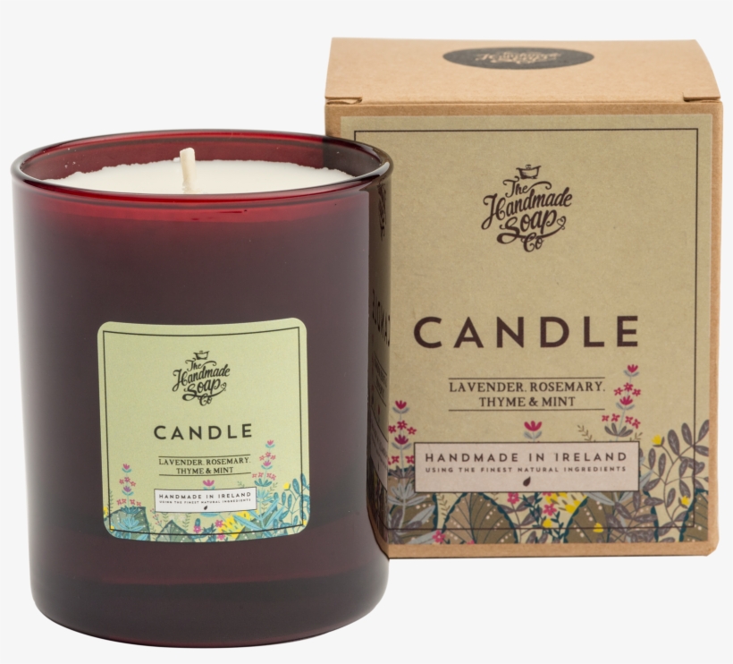Natural Handmade Lavender, Rosemary, Thyme & Mint Her - Candle, transparent png