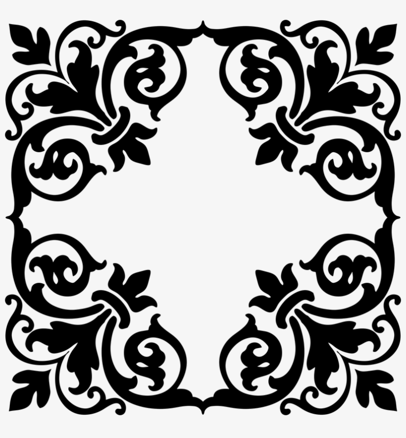 Colorful Frame Sketch Custom - Damask Cut File, transparent png