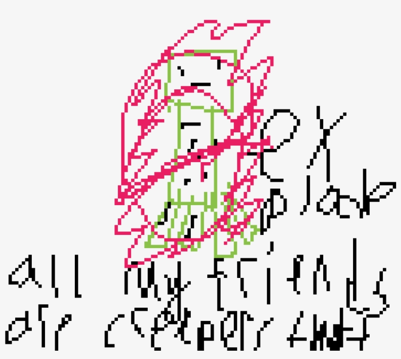 All My Friends Are Creepers That Explode - Illustration, transparent png