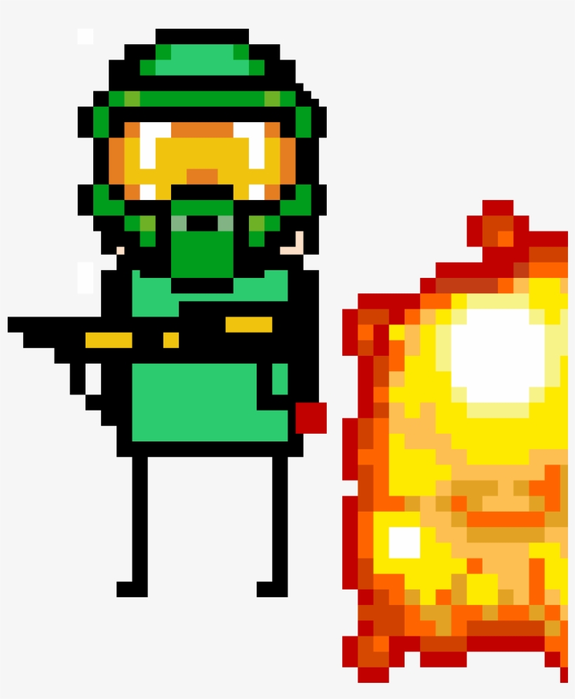 Gun Guy - Goku Ssj 3 Pixel Art, transparent png