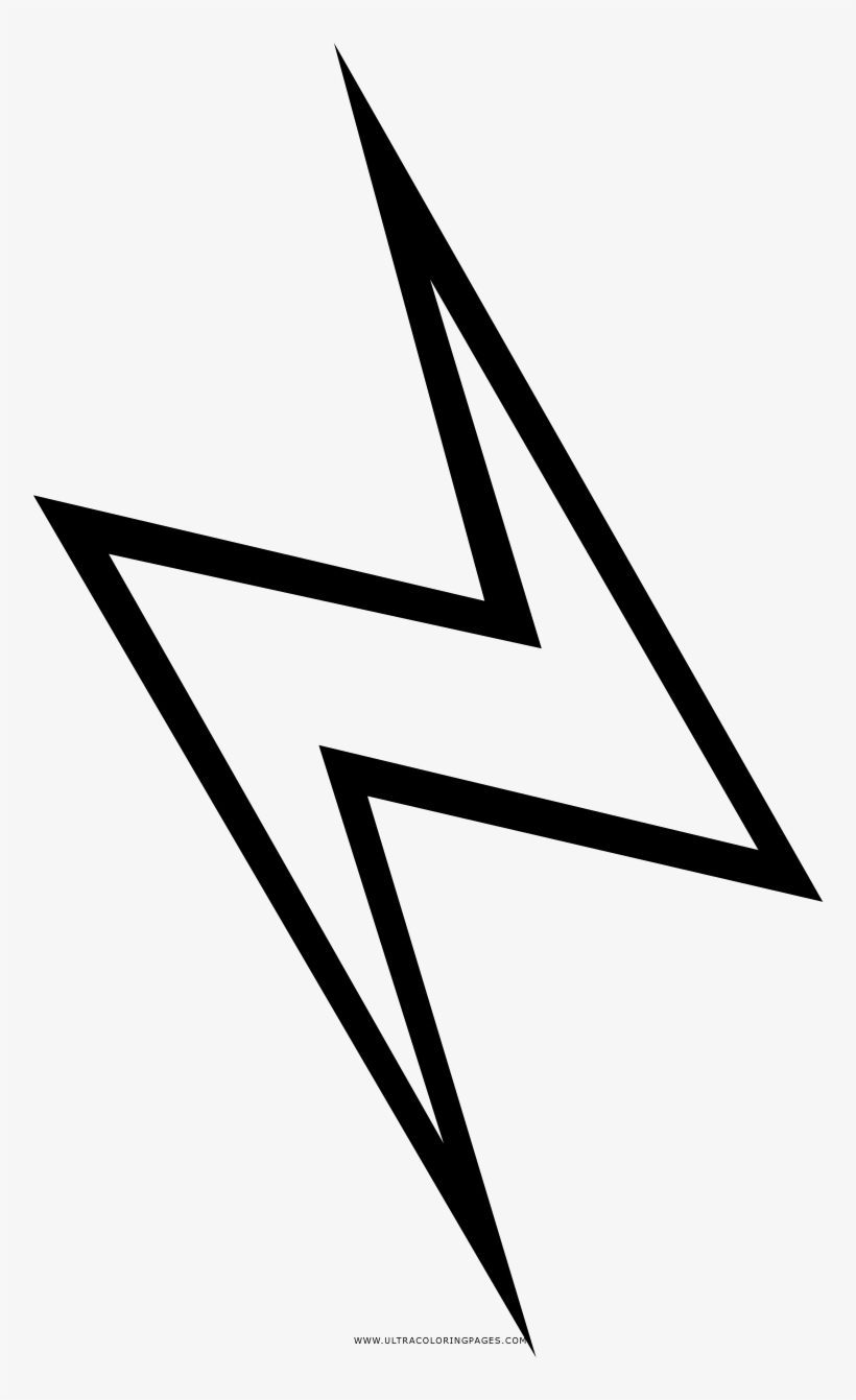 Lightning Bolt Coloring Page - Fulmine Disegno Png, transparent png