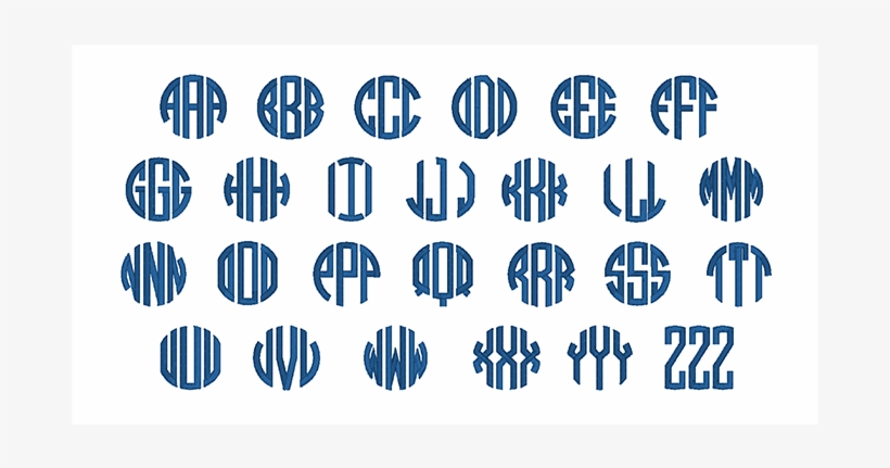 Circle Monogram Embroidery Font, Monogram Font Options, - Monogram Letter M Necklace, transparent png