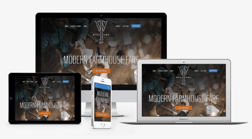 Water-tower Grill Restaurant Website Design By Top - Tablet Computer, transparent png