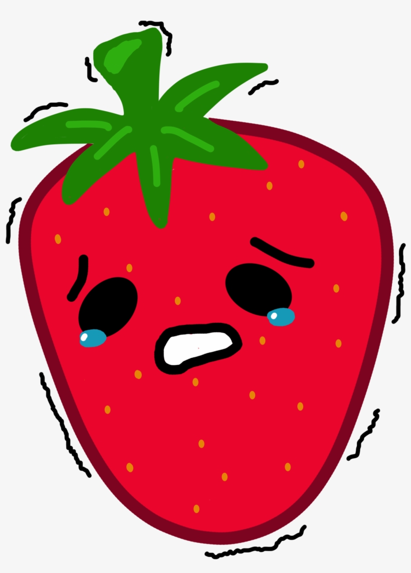 Because His Friend Was In A - Clip Art Cute Strawberry, transparent png