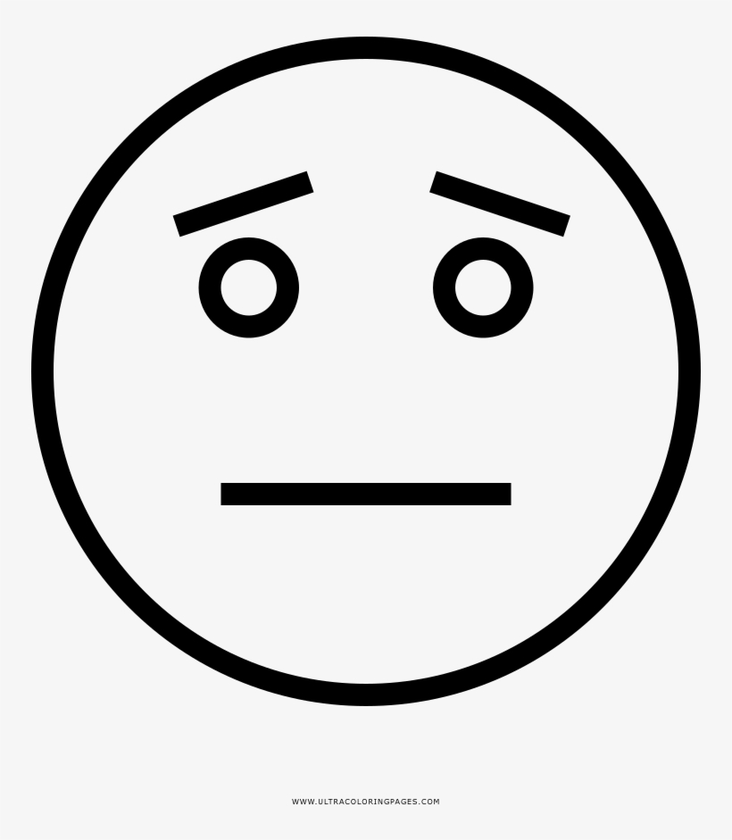 Sad Coloring Page - Smiley, transparent png