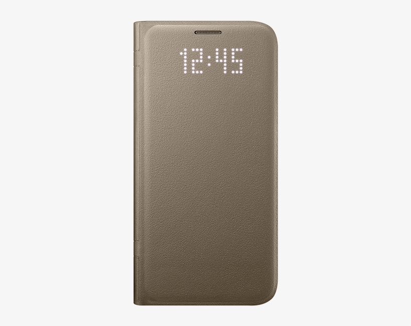 Samsung Galaxy S7 Led View Cover Gold, transparent png
