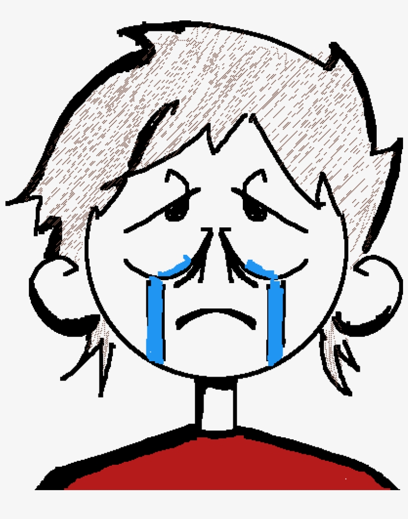 S A D - Cartoon, transparent png