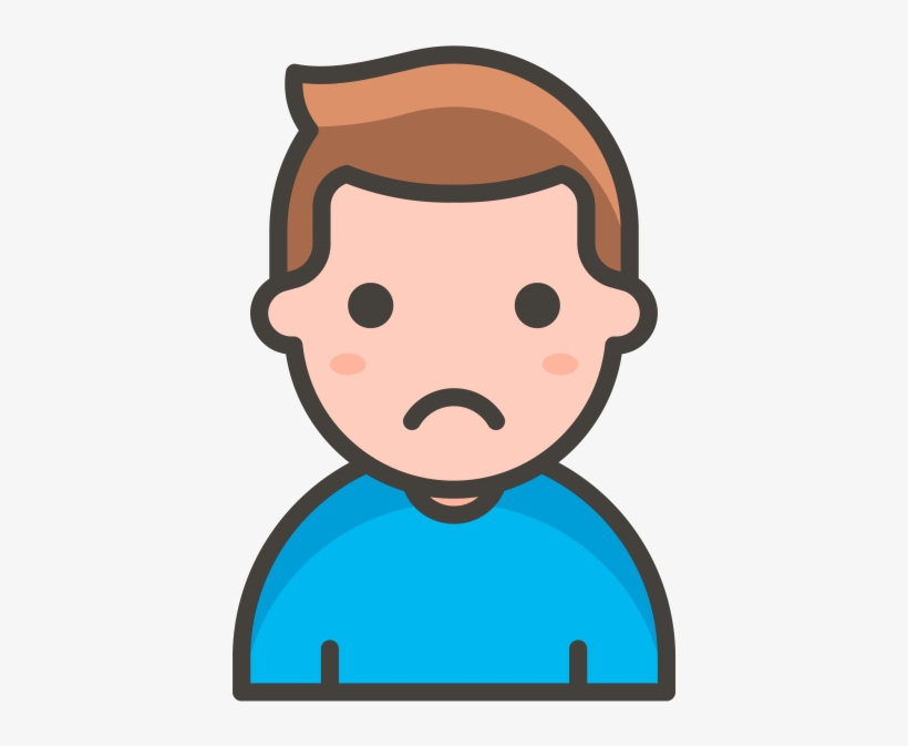Man Frowning Emoji - ไอคอน ผู้ชาย Png, transparent png