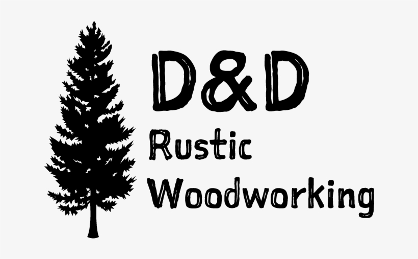 D&d Rustic Woodworking Logo With Pine Tree Silhouette - Western Yellow Pine, transparent png