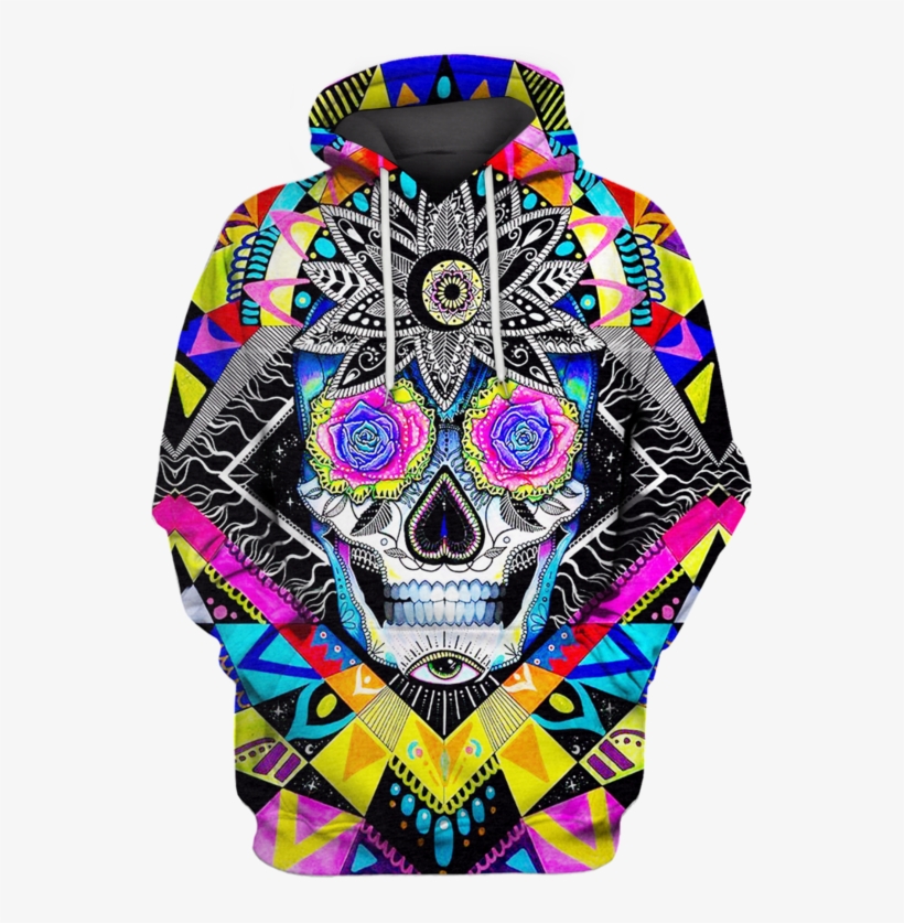 3d Halloween Skull Hoodie - Sweatshirt, transparent png