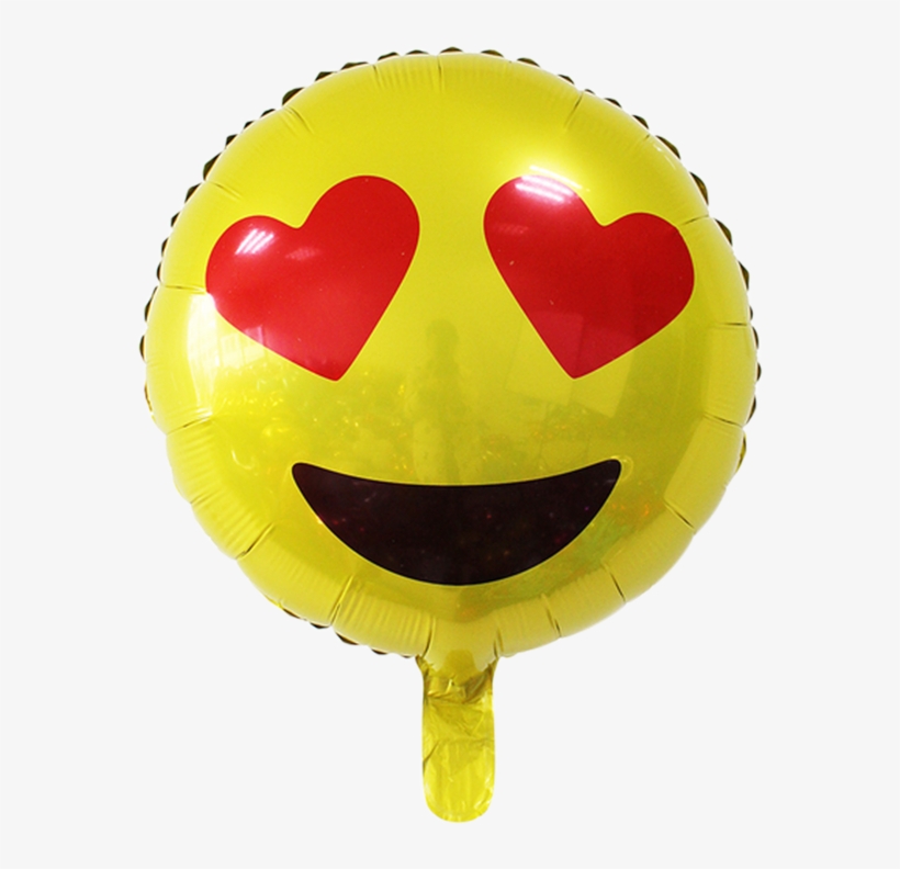[18 Inch Helium] Emoji Foil Balloon - Balloon Foil Love Emoji, transparent png