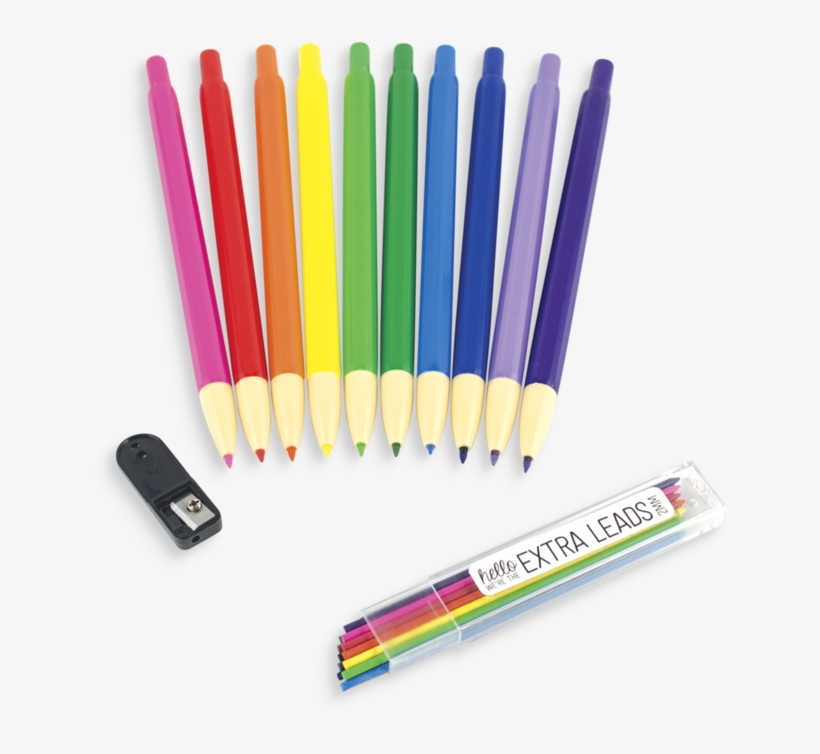 800 X 800 8 - Rainbow Colored Pencils Mechanical, transparent png