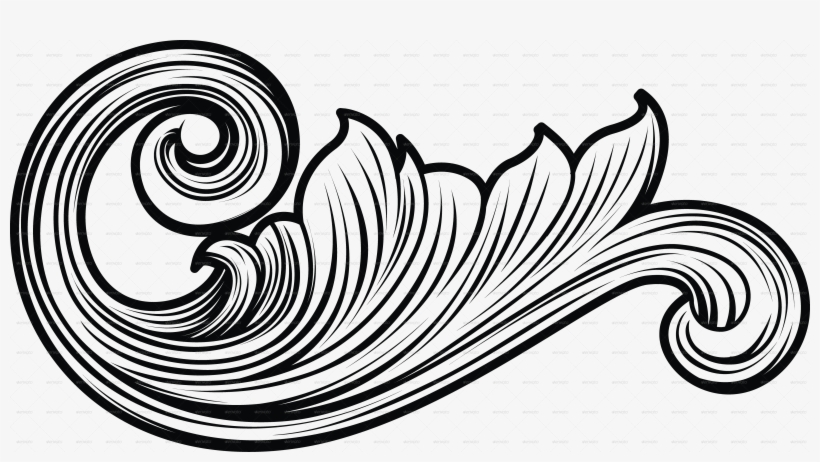 4 - Abstract Floral Png Black, transparent png