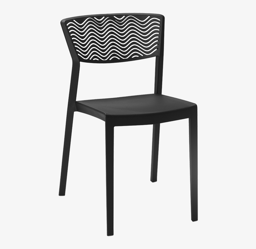Cadeira De Plástico Com Encosto Vazado Em Formato De - Chair, transparent png