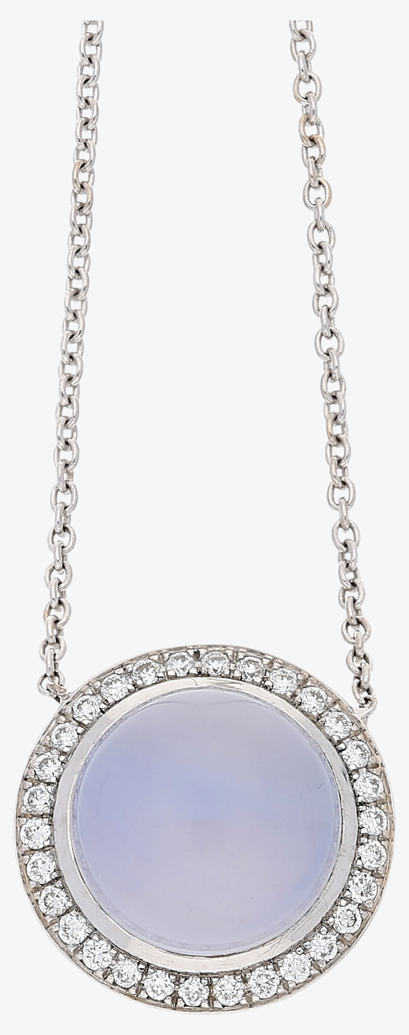 Rome 18ct White Gold, Sky Blue Cabochon And Diamond - Pendant, transparent png