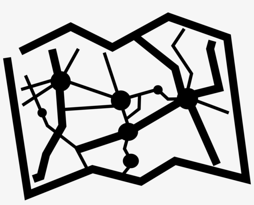 Vector Illustration Of Geographic Cartography Road, transparent png