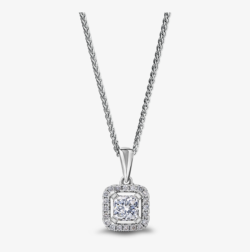 Shimansky My Girl Diamond Halo Pendant - Round Solitaire Diamond Pendant, transparent png