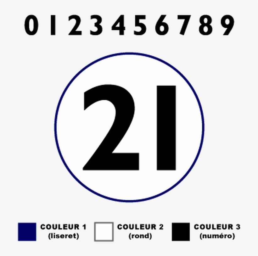 Download Transparent Kit De 2 Stickers Fond Numeros Course Avec Liseret ...
