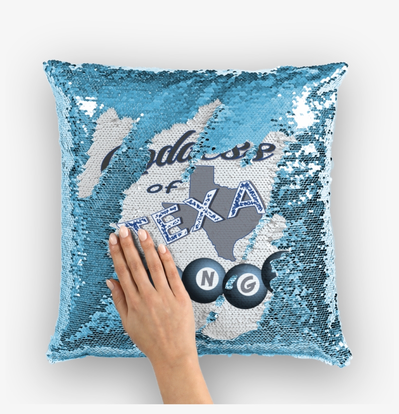 "goddess Of Texas Bingo" ﻿surprise Reveal Sequin Pillow/cushion - Cushion, transparent png