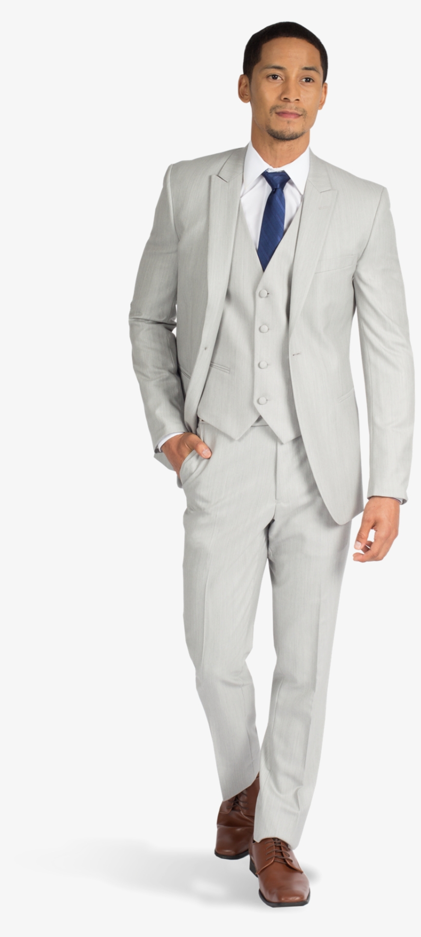 Light Grey Peak Lapel Suit - Friar Tux Light Blue Suit, transparent png