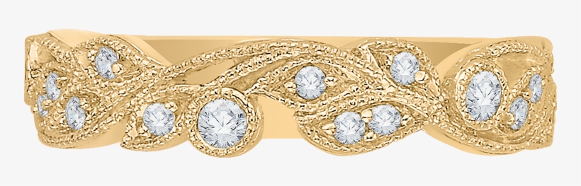 14k Yellow Gold Leaf - Bangle, transparent png