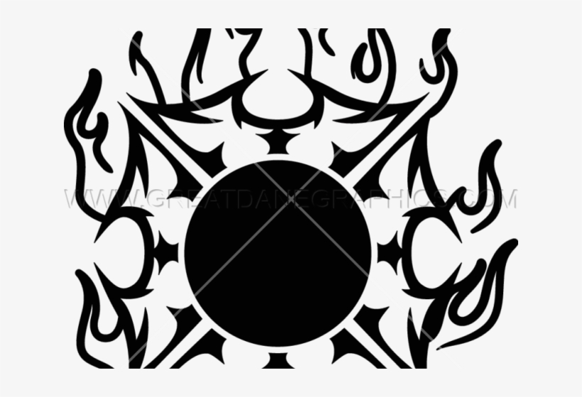 Fire Clipart Maltese Cross - Free Flaming Maltese Cross, transparent png