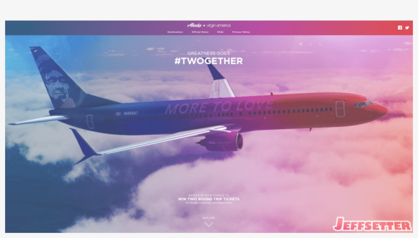 Alaska Airlines Virgin America - Alaska Airlines Different Works, transparent png