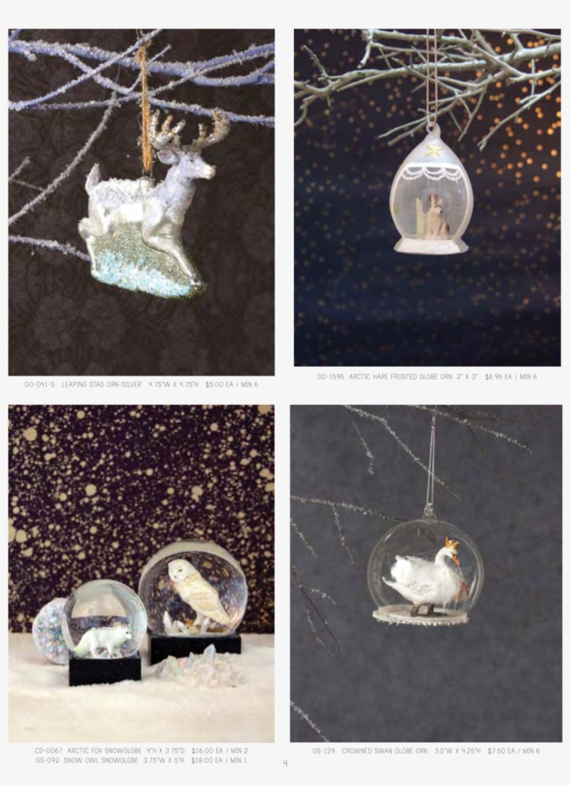 Go-1595 Arctic Hare Frosted Globe Orn 2 X 3 - Örn #2, transparent png