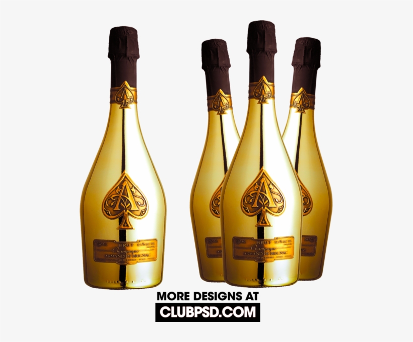 Gold Bottle Png - Emu Gold Armand De Brignac Brut Gold, Champagne (vintage, transparent png