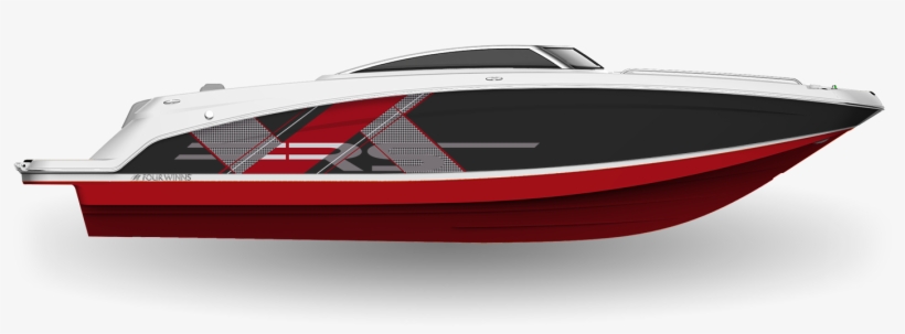 Jet Black & Crimson Red - Bass Boat, transparent png