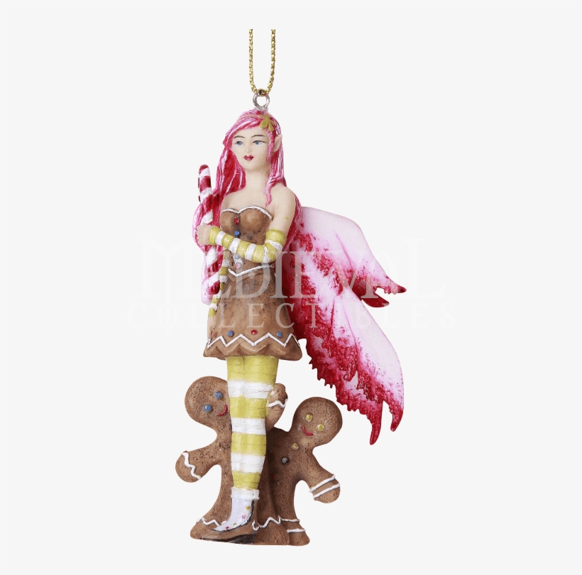 Gingerbread Fairy Hanging Ornament - Pink Gingerbread Fairy Ornament, transparent png