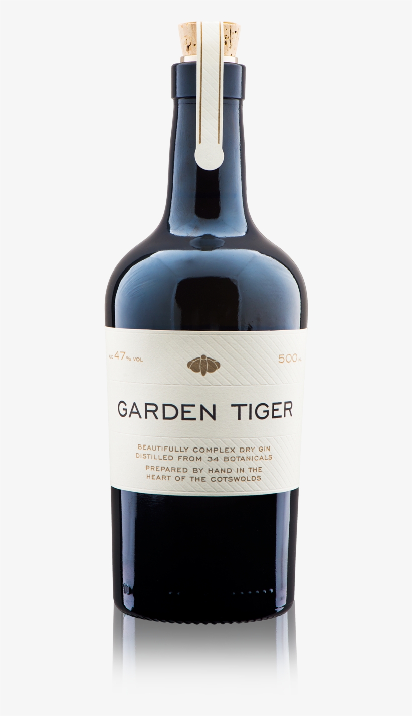 Garden Tiger Dry Gin Bottle - Garden Tiger Dry Gin, transparent png