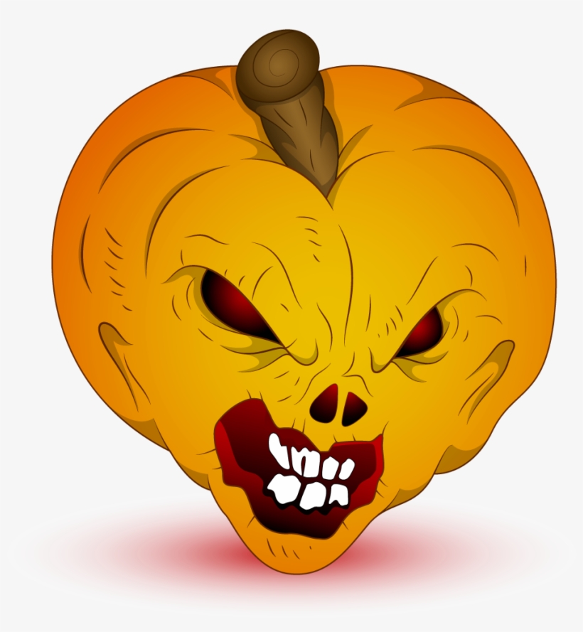 Halloween Transparent Evil Pumpkin - Transparent Halloween, transparent png