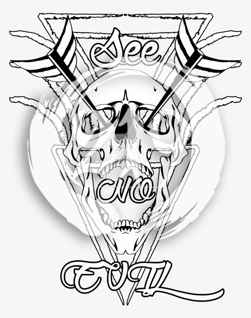 Snakeskin Drawing Evil - Drawing, transparent png