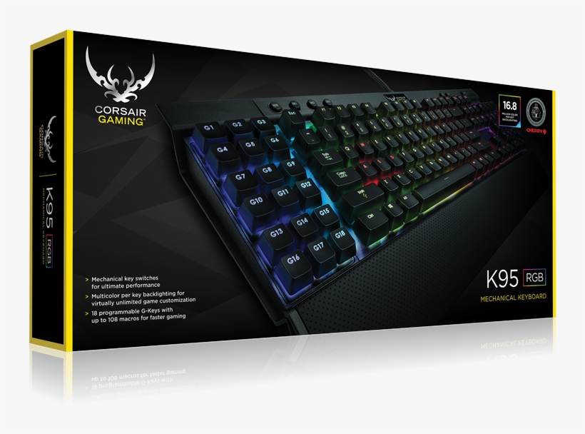 Corsair Gaming Unleashes Rgb Keyboards - Corsair K95 Keyboard Price, transparent png